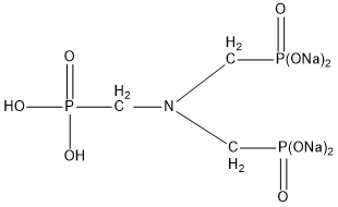 氨基三甲叉膦酸四钠（ATMPoNa4）结构式