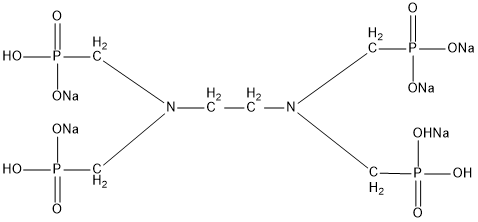 乙二胺四甲叉膦酸五钠（EDTMP•Na5）结构式