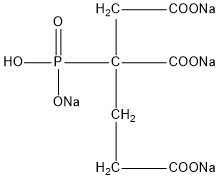 2-膦酸丁烷-1，2，4-三羧酸四钠（PBTCA·Na4）结构式
